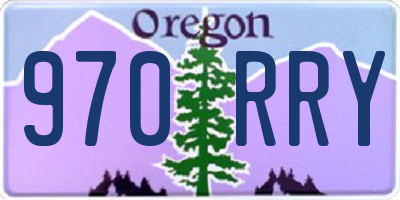 OR license plate 970RRY