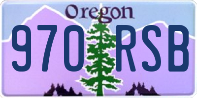 OR license plate 970RSB