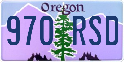 OR license plate 970RSD