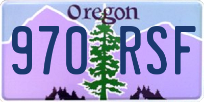 OR license plate 970RSF