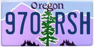 OR license plate 970RSH