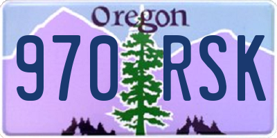 OR license plate 970RSK