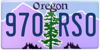 OR license plate 970RSO