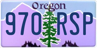 OR license plate 970RSP