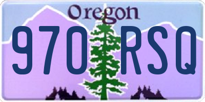 OR license plate 970RSQ
