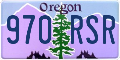 OR license plate 970RSR