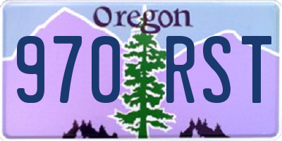OR license plate 970RST