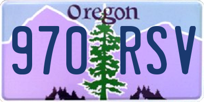 OR license plate 970RSV