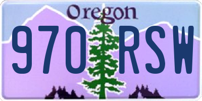 OR license plate 970RSW