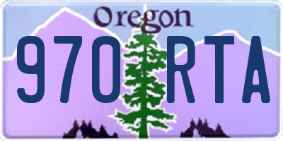 OR license plate 970RTA