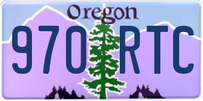 OR license plate 970RTC