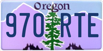OR license plate 970RTE