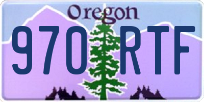 OR license plate 970RTF