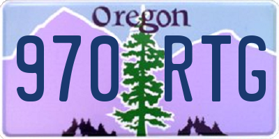 OR license plate 970RTG