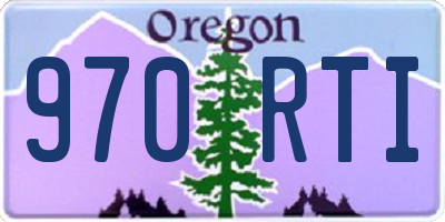 OR license plate 970RTI