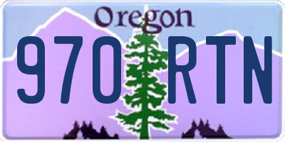 OR license plate 970RTN