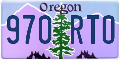 OR license plate 970RTO
