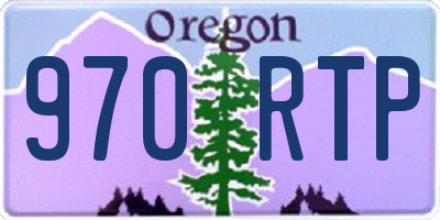 OR license plate 970RTP
