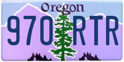 OR license plate 970RTR