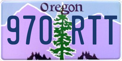 OR license plate 970RTT