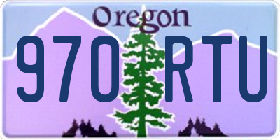 OR license plate 970RTU