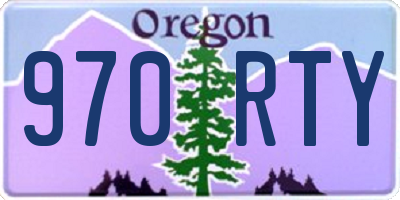 OR license plate 970RTY
