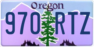 OR license plate 970RTZ