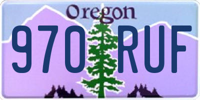 OR license plate 970RUF