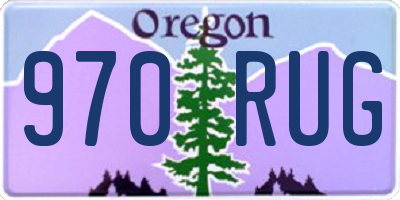 OR license plate 970RUG