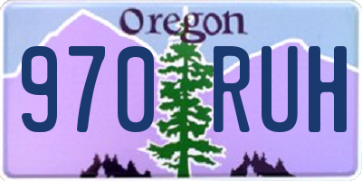 OR license plate 970RUH