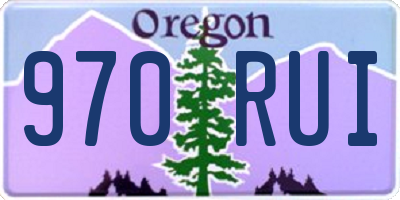 OR license plate 970RUI