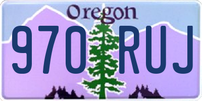 OR license plate 970RUJ