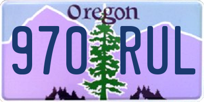 OR license plate 970RUL