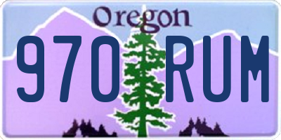 OR license plate 970RUM