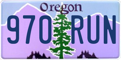 OR license plate 970RUN