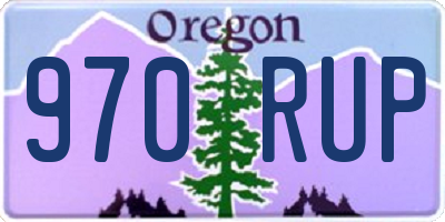 OR license plate 970RUP