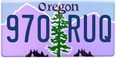 OR license plate 970RUQ