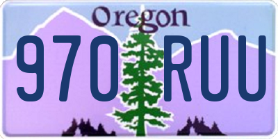 OR license plate 970RUU