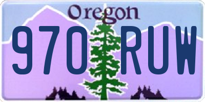 OR license plate 970RUW