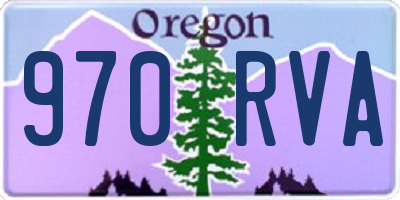 OR license plate 970RVA