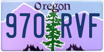 OR license plate 970RVF
