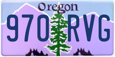 OR license plate 970RVG