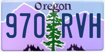 OR license plate 970RVH