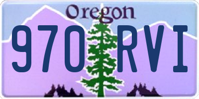 OR license plate 970RVI