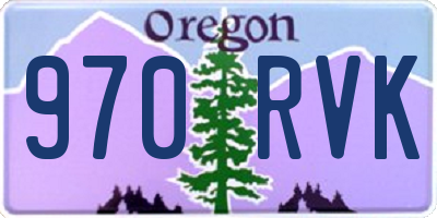 OR license plate 970RVK