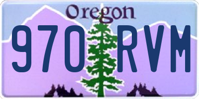 OR license plate 970RVM