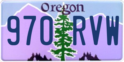 OR license plate 970RVW