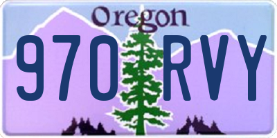 OR license plate 970RVY