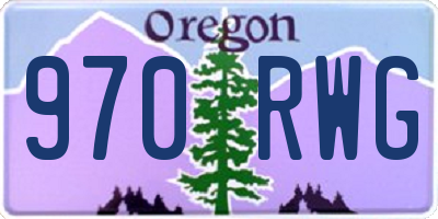 OR license plate 970RWG