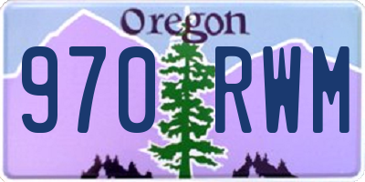 OR license plate 970RWM